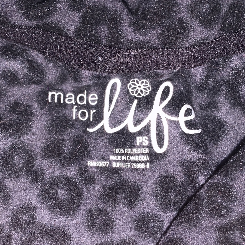Black cheetah print fleecy quarter zip - Picture 4 of 4